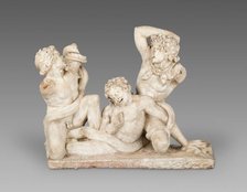 Statuary Group of Three Satyrs Fighting a Serpent, about 1st century CE. Creator: Unknown.