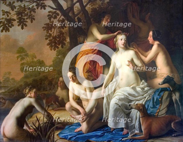 Diana with her Nymphs, 1650. Creator: Gerrit van Honthorst.