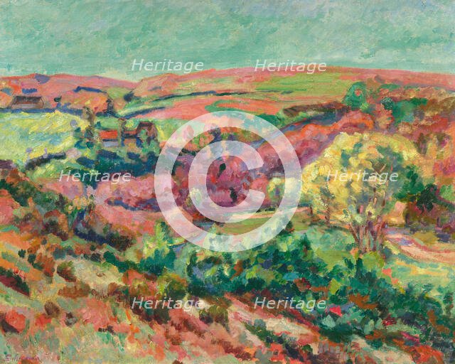 La côte face au pont Charraud (Coast Facing Charrault Bridge), c1915. Creator: Guillaumin, Jean-Baptiste Armand (1841-1927).