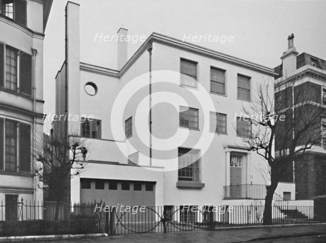 'Exterior - House for Denys Lowson, Esq., Upper Phillimore Gardens, London', 1939. Artist: Herbert Felton.
