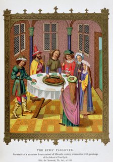 'The Jews' Passover', 15th century. Artist: Unknown