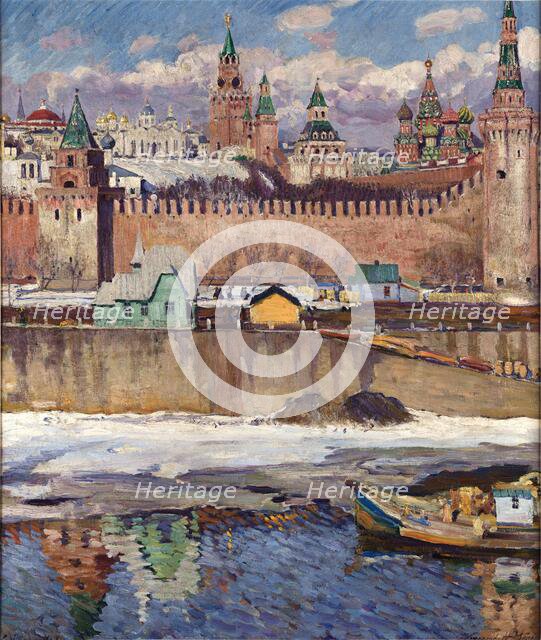 View over Moscow Kremlin. Creator: Vinogradov, Sergei Arsenyevich (1869-1938).