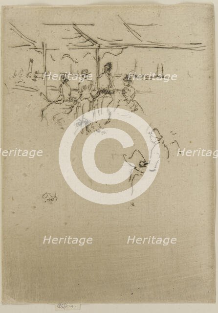 The Landing Stage, Cows, 1887. Creator: James Abbott McNeill Whistler.