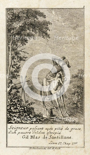 Illustration for Le Sage's 'Gil Blas', 1783. Creator: Daniel Nikolaus Chodowiecki.