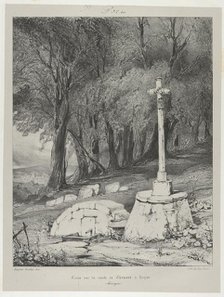 Croix sur la route de Clermont à Royal, 1831. Creator: Godefroy Engelmann.