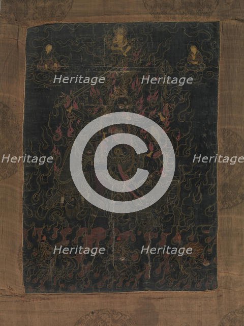 Lha Mo Riding on a Donkey, 18th century. Creator: Unknown.