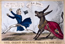 'The great general frightened by Don-Key', 1830. Artist: Henry Heath