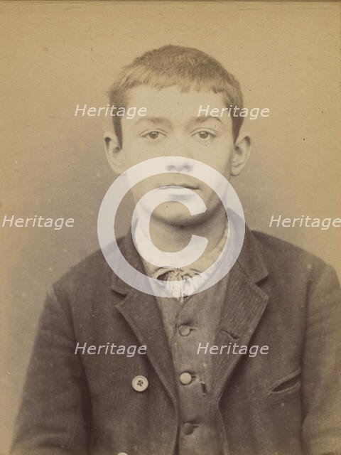 Labeyrie. Romain. 19 ans, né le 13/11/74 à Cauna (Landes). Sculpteur. Anarchiste. 10/1/94. , 1894. Creator: Alphonse Bertillon.