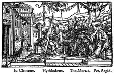 Headpiece from Thomas More's Utopia, 1518. Artist: Unknown