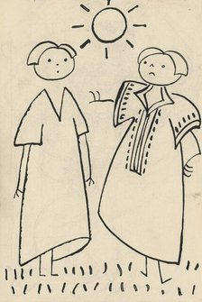 22. A story about a dog and a cat, around 1928. Creator: Josef Capek.