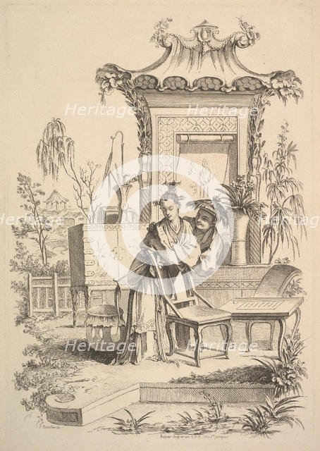 Chinese Man and Woman, ca. 1742. Creator: Gabriel Huquier.