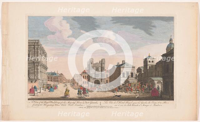 View of the Banqueting House and Horse Guards Building in London, 1753. Creator: Unknown.