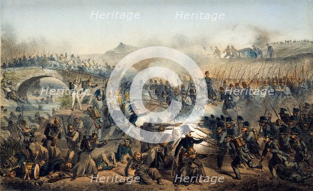 'The Battle of the Chernaya River on August 16, 1855', 19th century. Artist: Paul Levert