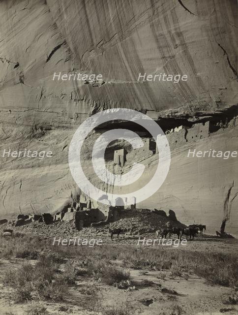 Ruins of Cliff Dwellings, Cañon de Chelly, Arizona, c. 1879-1881. Creator: John K. Hillers (American, 1843-1925).