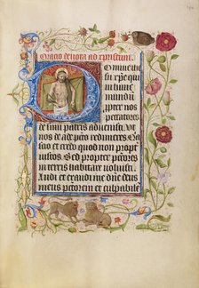 Initial D: The Man of Sorrows; Book of Hours, after 1460. Creator: Unknown.