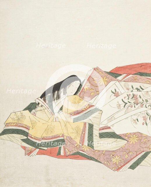 Poetess (image 2 of 2), c1800. Creator: Hosoda Eishi.