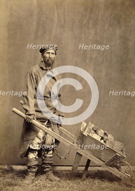 Chained to a Wheelbarrow, 1891. Creator: Aleksei Kuznetsov.