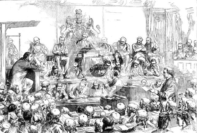 The Tichborne Trial: sketch in court, 1871. Creator: Unknown.