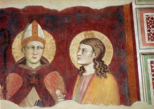 Fresco of a bishop, 14th century. Artist: Unknown