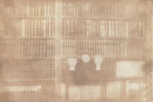 [Bookcase at Lacock Abbey], 1839. Creator: William Henry Fox Talbot.