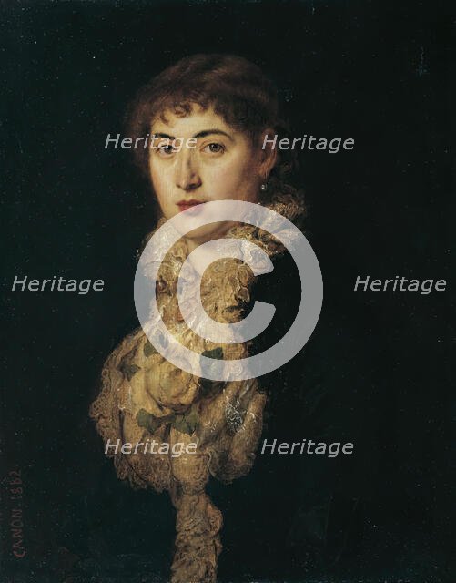 Maria Freifrau von Zehmen, née Fröhlich von Feldau, 1882. Creator: Hans Canon.