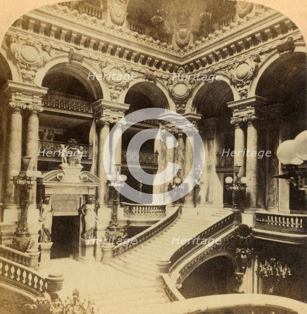 'Stairway in Grand Opera House, Paris, France', c1900. Creator: Unknown.