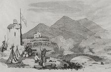 First Carlist War (1833-1840): Attack on Castrejana Bridge in 1835 (1845). Creators: Francisco Sainz, Martínez.