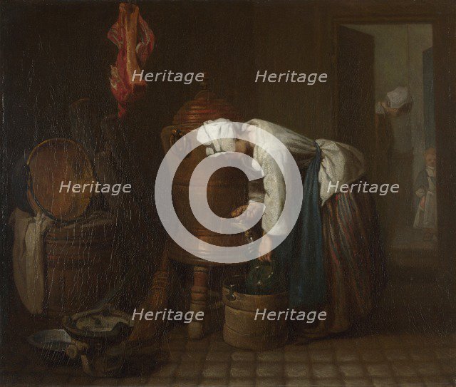 La Fontaine (The Water Cistern), 1733. Artist: Chardin, Jean-Baptiste Siméon (1699-1779)