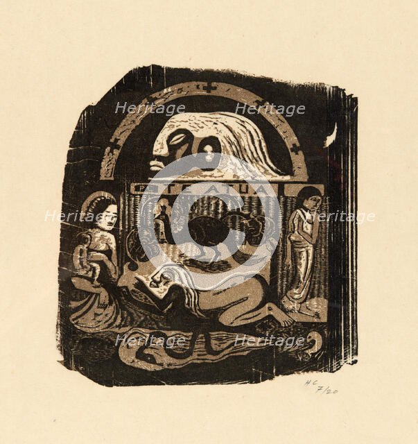 Te atua (The God), from the Suite of Late Wood-Block Prints, 1899, printed 1995. Creator: Paul Gauguin.