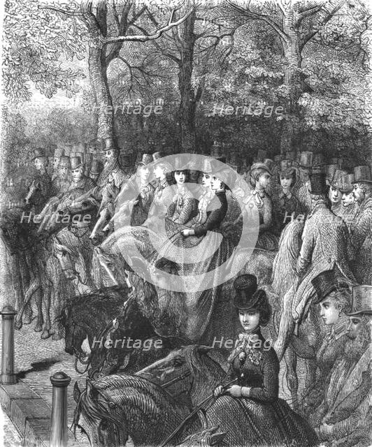 'Hyde Park Corner-The Row', 1872.  Creator: Gustave Doré.