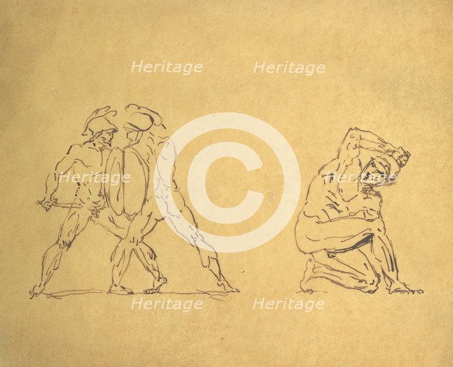 'Fighting Figures', 1844-1924. Artist: Anatole France