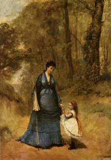 'Madame et Mademoiselle Stumpf', 1872, (1934).  Creator: Jean-Baptiste-Camille Corot.