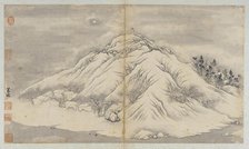 Winter landscape: a moon-lit hill and buildings, Qing dynasty, 18th century. Creator: Unknown.