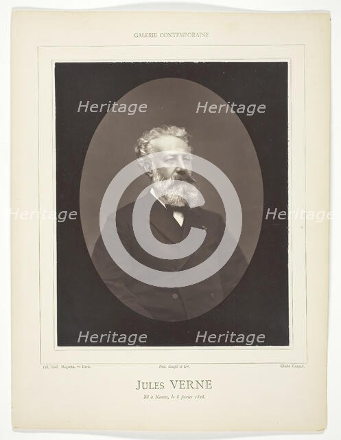 Jules Verne, c. 1876. Creator: Etienne Carjat.