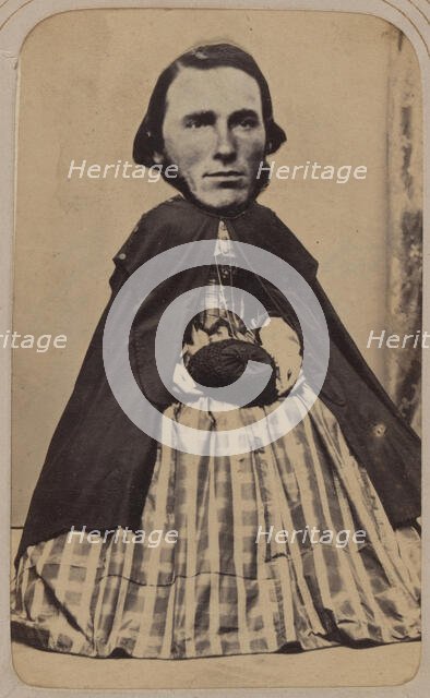 [Carte-de-visite Album of Collaged Portraits], 1850s-90s. Creator: Unknown.