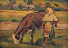 At pasture, 1937-1940. Creator: Gustav Mally.