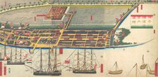 Pictorial Guide to Yokohama Harbor, 7th month, 1860. Creator: Sadahide Utagawa.