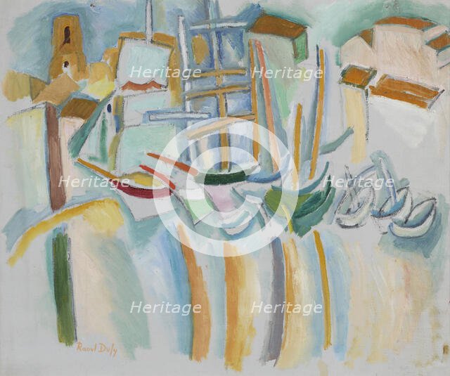 Ships and boats in Martigues, 1907-1908. Creator: Dufy, Raoul (1877-1953).