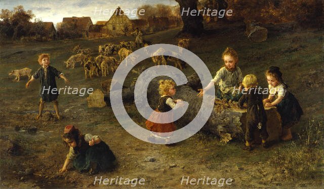 Mud Pies, 1873. Creator: Ludwig Knaus.