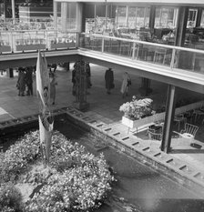 Courtyard of the Regatta Restaurant, Festival of Britain site, South Bank, Lambeth, London, 1951. Artist: Unknown.