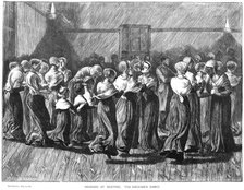 Shakers dancing at a meeting, Lebanon Springs, New York, USA, 1870. Artist: Unknown