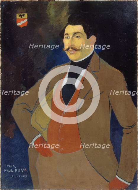 Portrait of Paul Adam (1862-1920), writer, c1900. Creator: Georges de Feure.