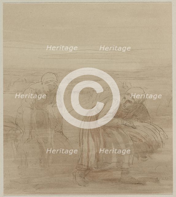 Les Glaneuses, 1800s. Creator: Alphonse Legros (French, 1837-1911).