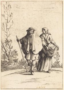 Beggar Couple, with Landscape in Background, 17th century. Creator: Unknown.