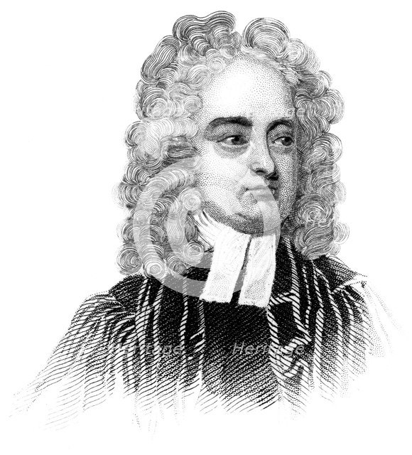 Jonathan Swift, Anglo-Irish priest, satirist, essayist, political pamphleteer, and poet, (c1850). Artist: Unknown