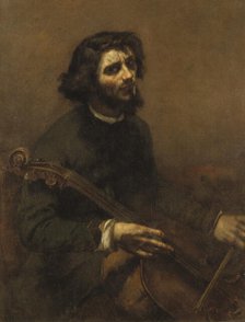 The Cellist (Self-portrait), 1847. Creator: Gustave Courbet.