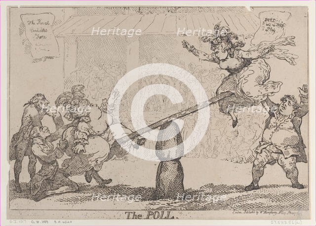 The Poll, April 12, 1784., April 12, 1784. Creator: Thomas Rowlandson.