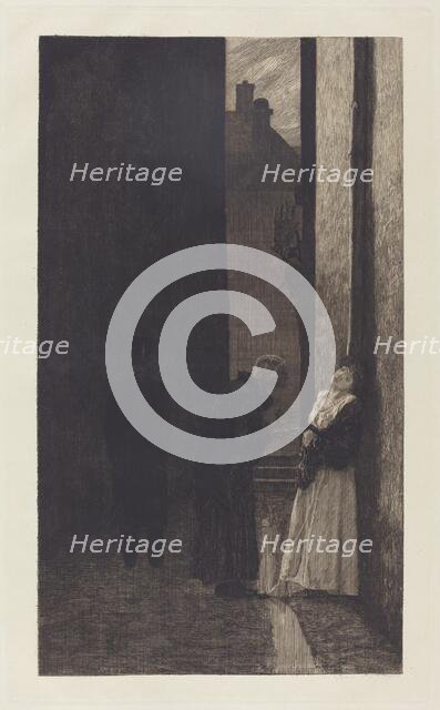 Ein Schritt (A Step), 1883. Creator: Max Klinger.