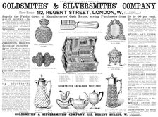 Advertisement for Goldsmiths’ & Silversmiths’ Company, 1890. Creator: Unknown.