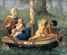 Infancy. From the series "The Four Ages of Man", 1840-1845. Creator: Blunck, Ditlev (Detlef) (1798-1854).